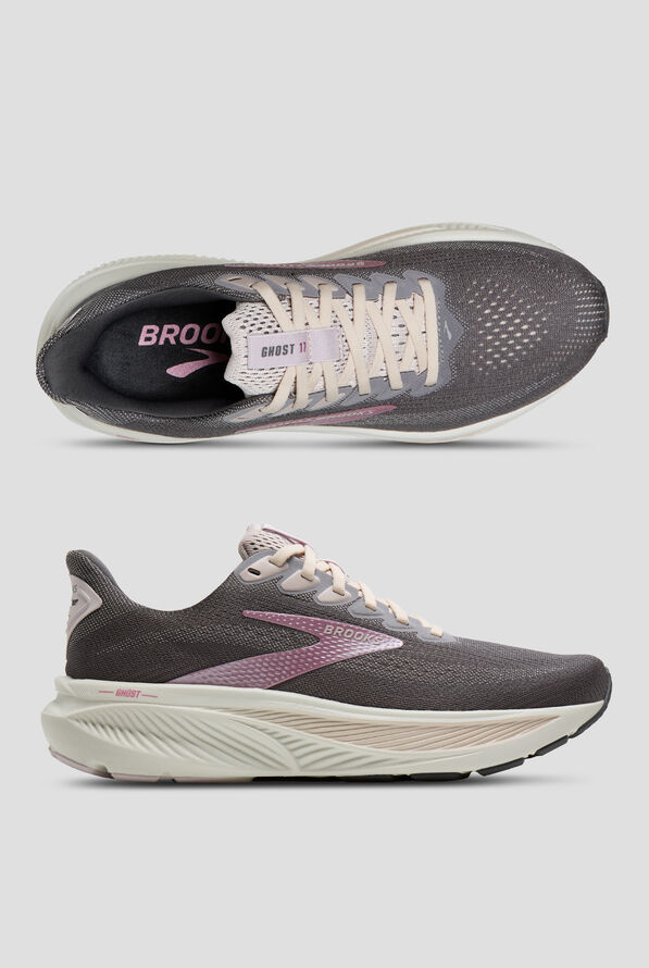 Brooks Women's Ghost 17 Poppy Seed/Pink/Bluewash Athletic Lace Up Shoes - null - 1