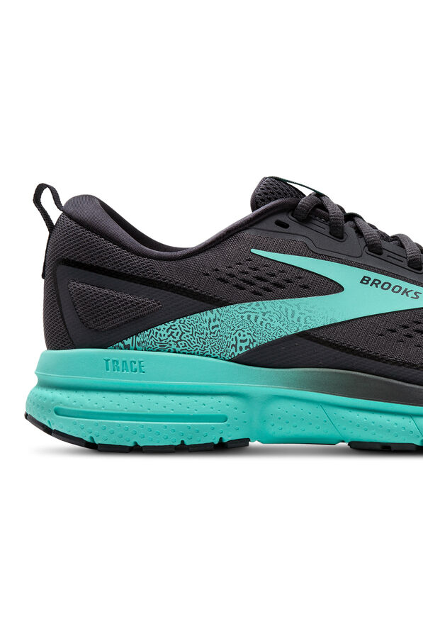 Brooks Women's Trace 3 Ebony/Cockatoo Athletic Lace Up Nursing Shoes - null - 4