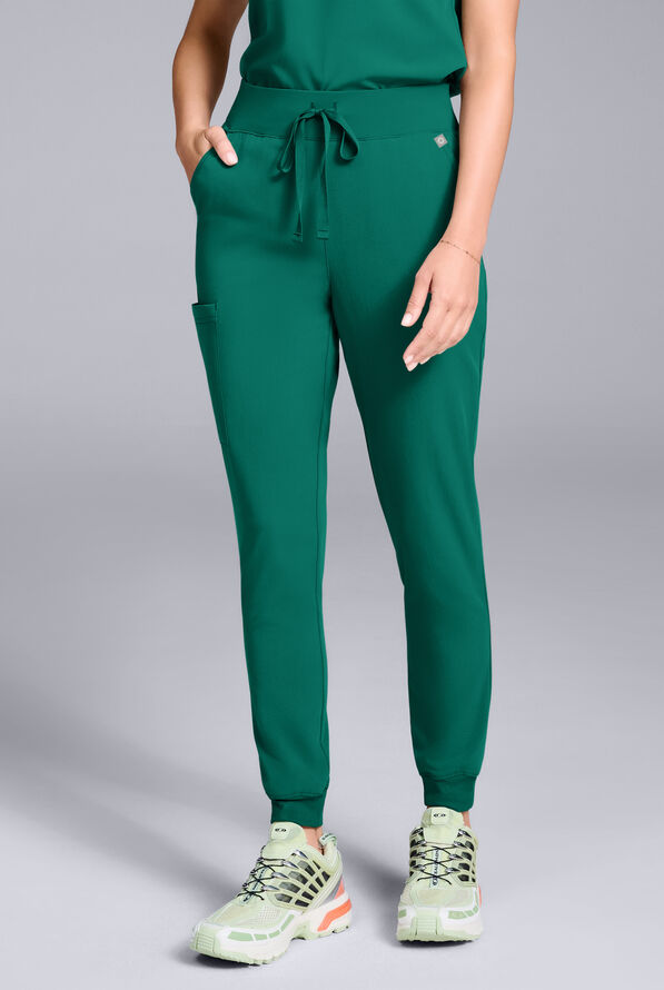 Hypothesis Women's Base 6-Pocket Jogger Scrub Pant - Hunter - 1