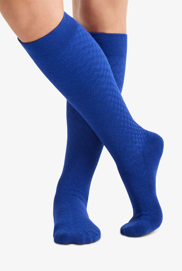 Cherokee True Support Women's 10-15 mmHg Wide Light Compression Socks - Electric Blue - 1