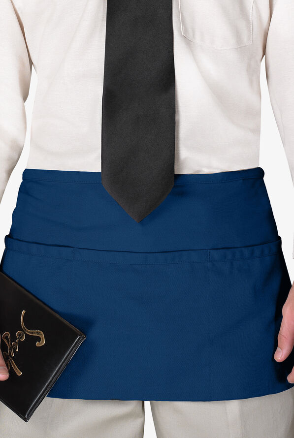 Chef Uniforms Unisex 3-Pocket Front of the House Waist Apron - Royal - 1