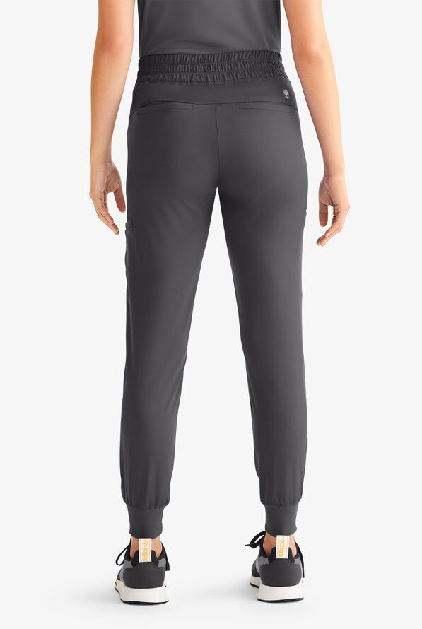 HH Works by Healing Hands Rhea Women's 6-Pocket STRETCH Cargo Jogger Scrub Pants - Pewter - 3