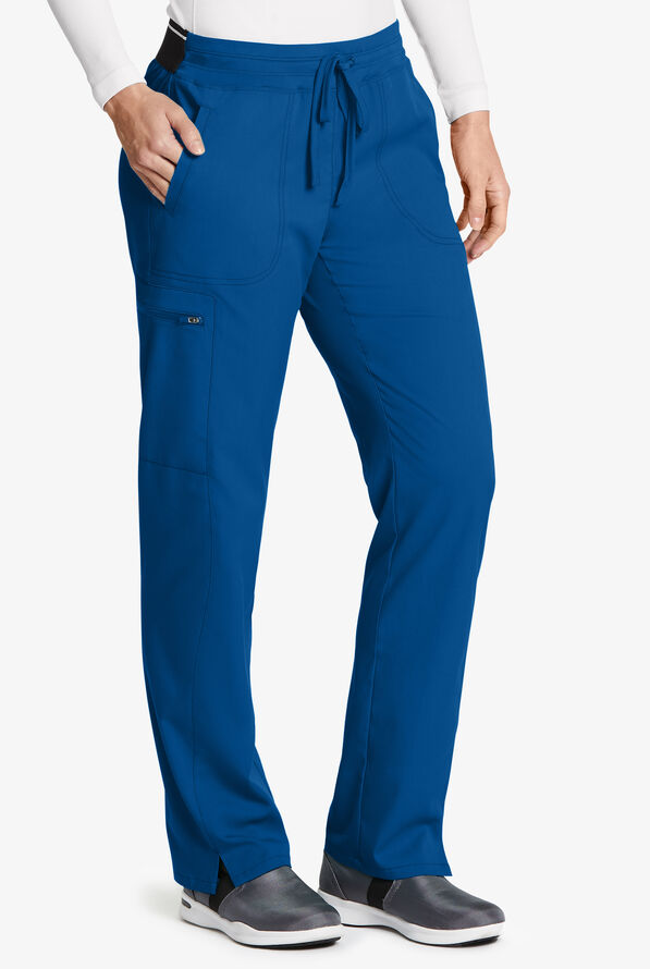 Grey's Anatomy by Barco Spandex STRETCH Kim Women's 3-Pocket Cargo Scrub Pants - Royal - 1