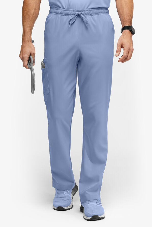 Advantage STRETCH Men's 6-Pocket Cargo Scrub Pants - Ceil Blue - 1