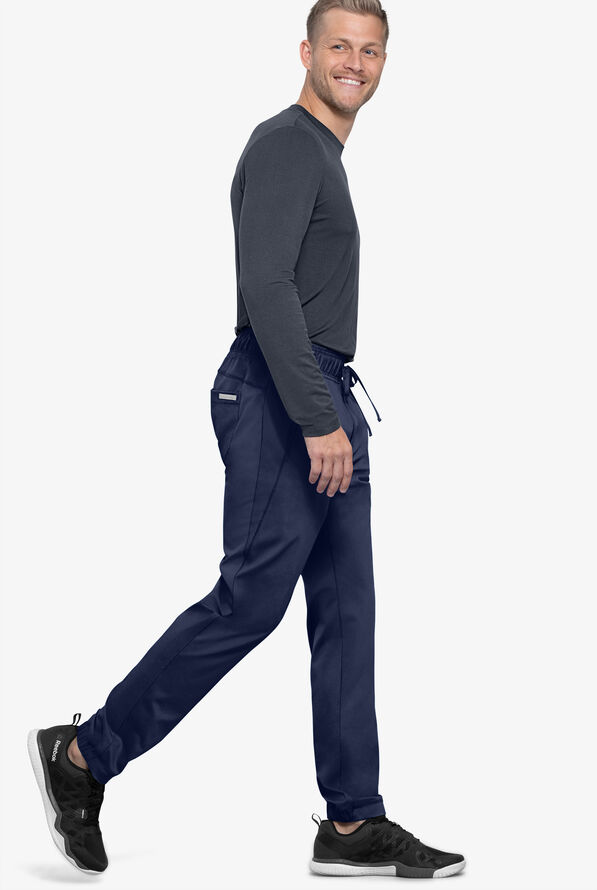 Cherokee Workwear Revolution Men's 5-Pocket STRETCH Jogger Scrub Pants - Tall - Navy - 5