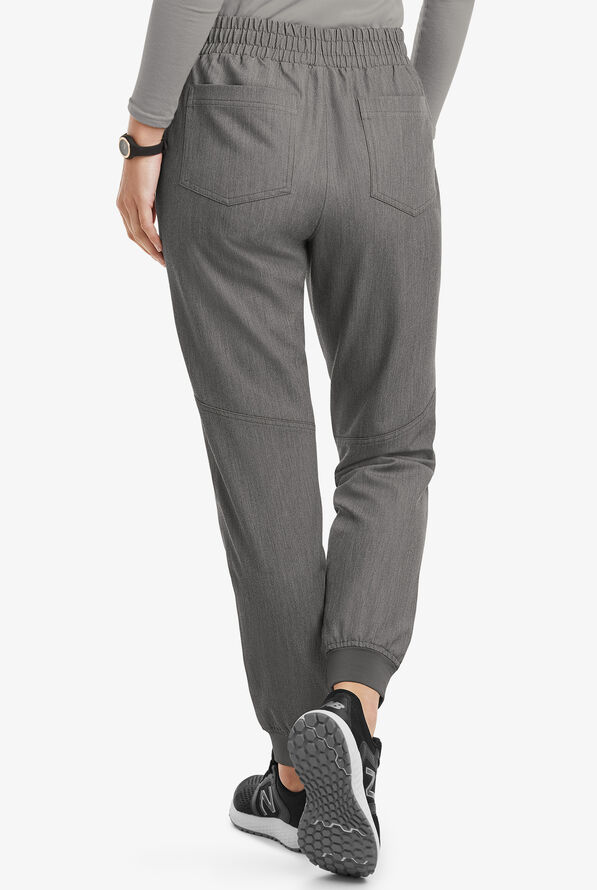 Pantalón médico MOVEMENT by Butter-Soft STRETCH Vega estilo jogger con 5 bolsillos para mujer - Graphite Heather - 4