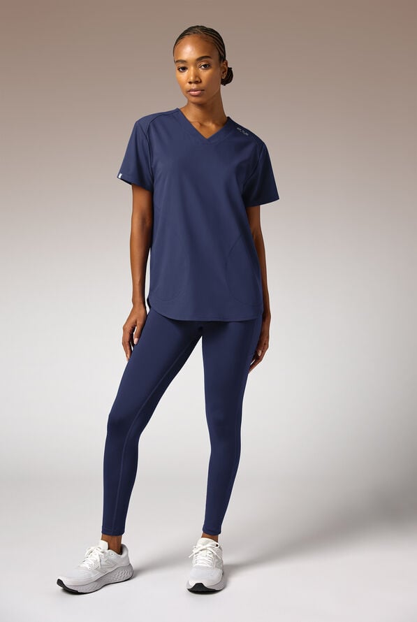 Blusa m&eacute;dica Hypothesis STRETCH estilo t&uacute;nica con 2 bolsillos para mujer - Navy - 7