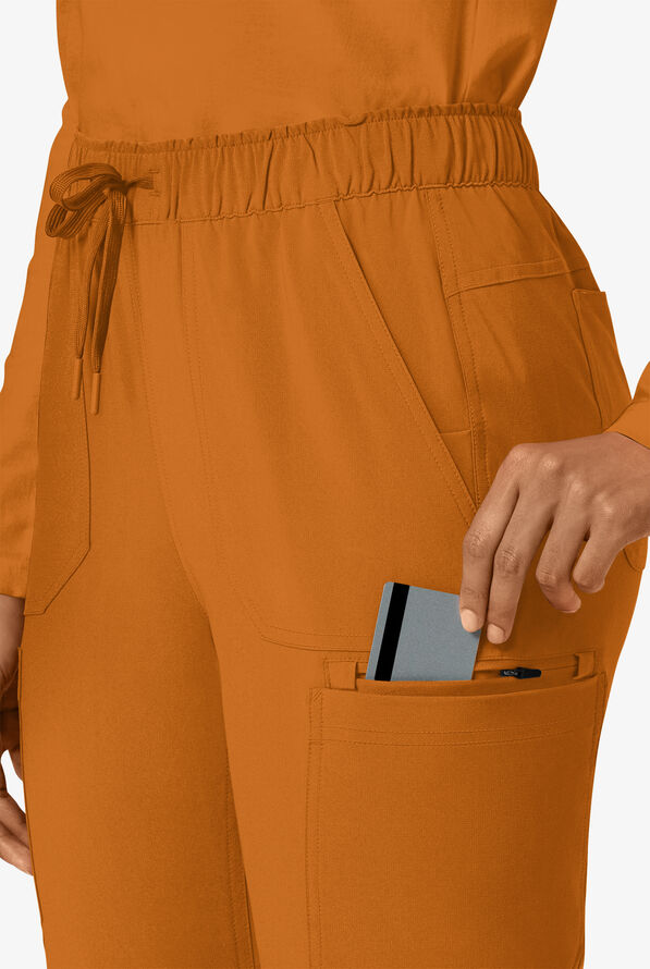 Carhartt Cross-Flex Force Women's 6-Pocket STRETCH Convertible Drawstring Cargo Scrub Pants - Fox Brown - 3