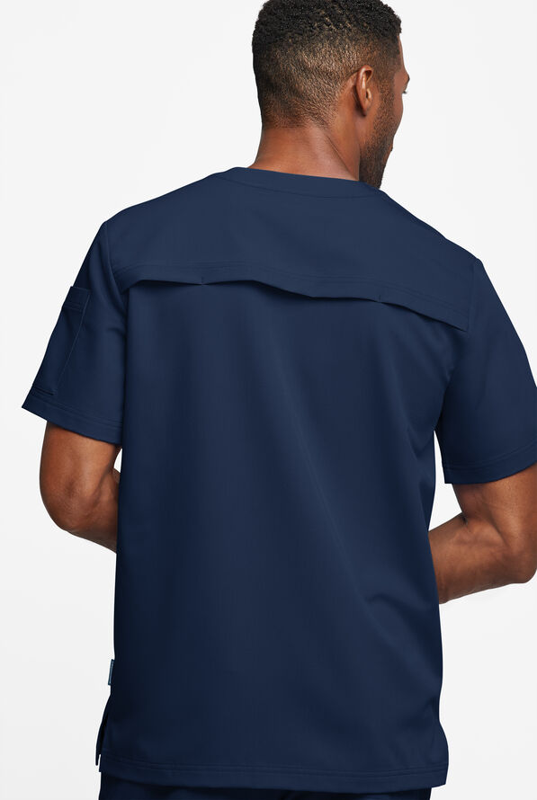 Camisa m&eacute;dica MOVEMENT by Butter-Soft Eclipse Henley con 3 bolsillos para hombre  - Navy - 3