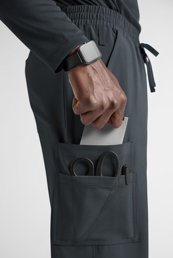 Easy STRETCH Men&rsquo;s 10-Pocket Scrub Pant - Pewter - 5