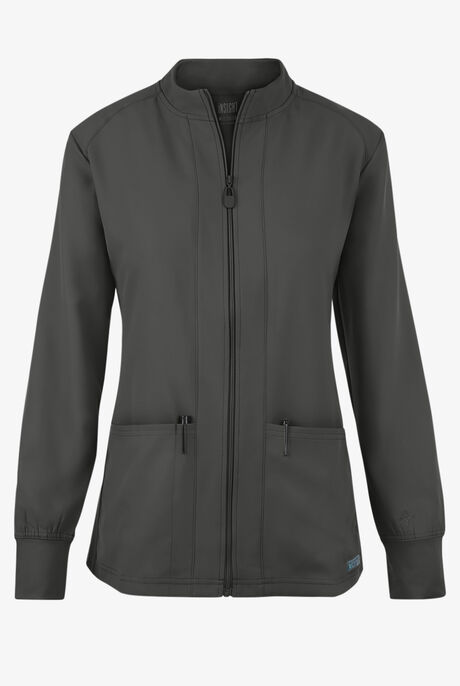 Med Couture Insight Women's 3-Pocket Zip Front Warm Up Scrub Jacket