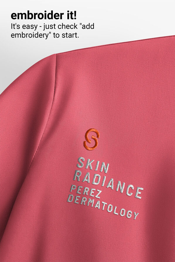 Wink Renew Knit Women's 4-Pocket STRETCH Front Zip Scrub Hoodie Jacket - Ruby - 5