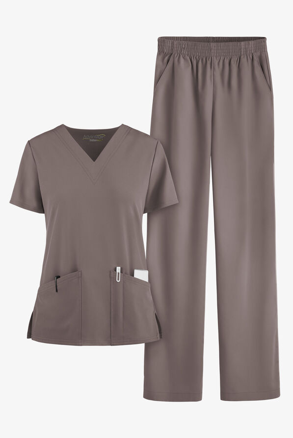 Advantage STRETCH by Butter-Soft Women's Scrub Set - Cool Grey - 1