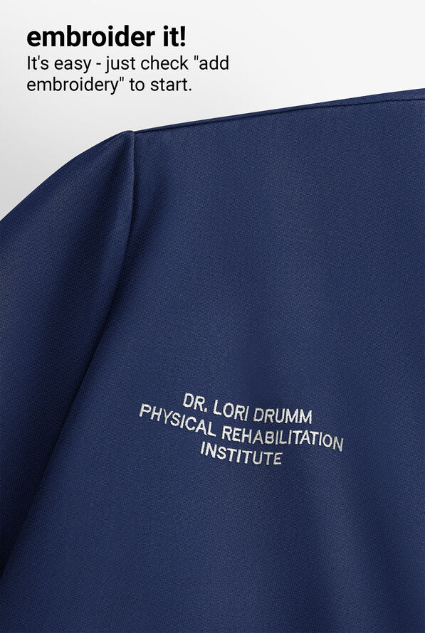 Zavate Ava Therese Megan Women's 2-Pocket Fleece Scrub Jacket - Navy - 5