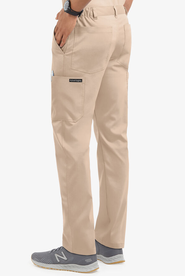 Advantage STRETCH Men's 8-Pocket Cargo Scrub Pants - Iced Latte - 4