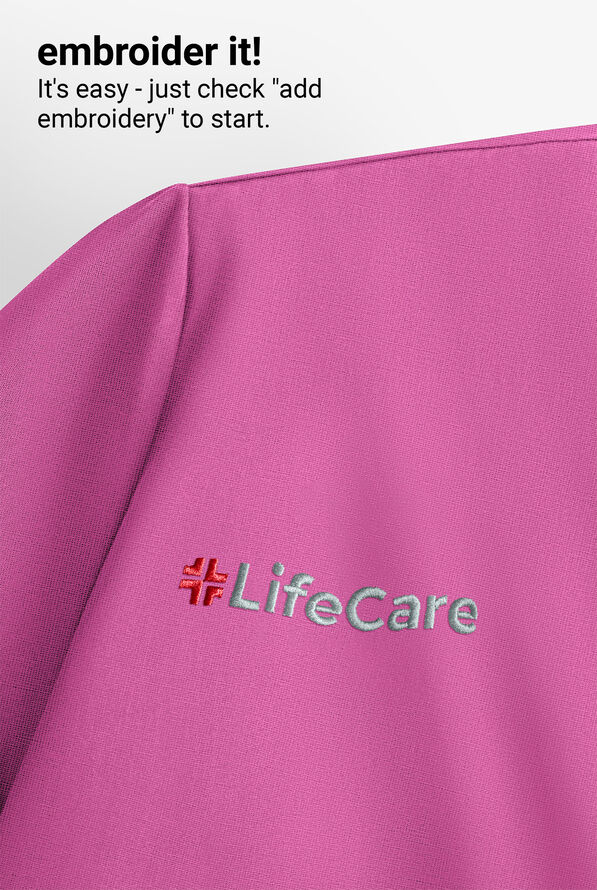 Zavate Ava Therese Tiffany Women's Knit STRETCH Long Sleeve Underscrub - Bubblegum - 3