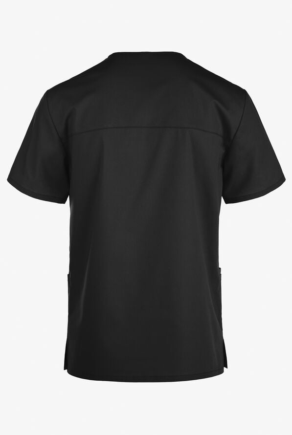 Cherokee Workwear Professionals Men's 4-Pocket STRETCH V-Neck Scrub Top - Tall - Black - 3