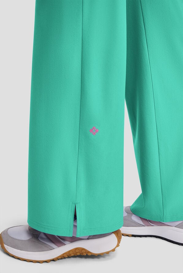 Med Couture Amp Women's 5-Pocket STRETCH High-Rise Wide Leg Cargo Scrub Pant - Mint Condition - 3