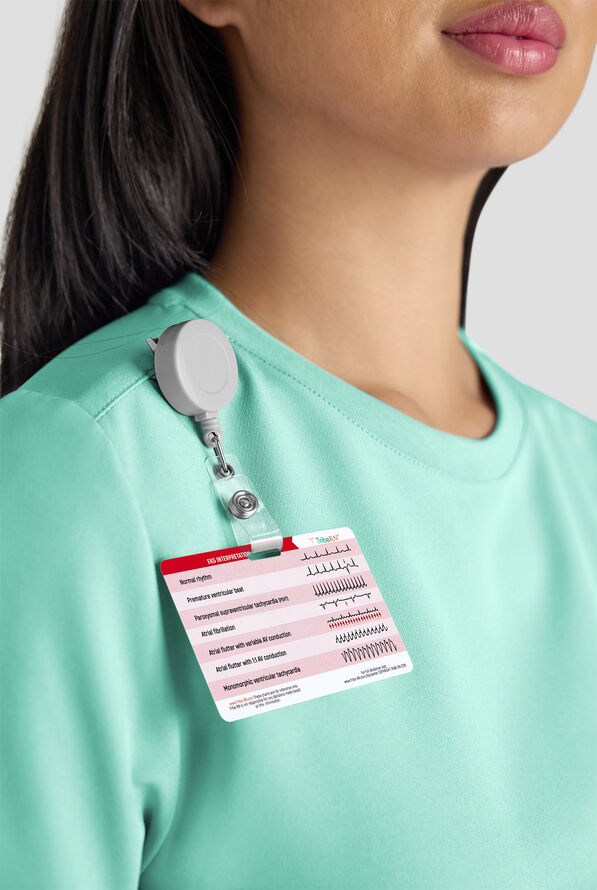 Blusa m&eacute;dica ReSurge Citrine con cuello redondo y 1 bolsillo para mujer - Jelly Mint - 5