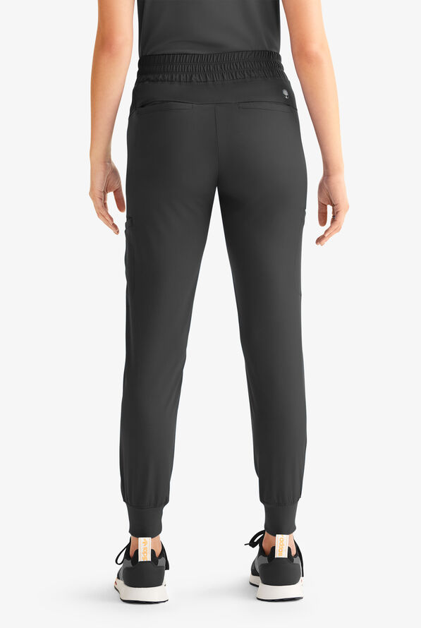 HH Works by Healing Hands Rhea Women's 6-Pocket STRETCH Cargo Jogger Scrub Pants - Black - 3