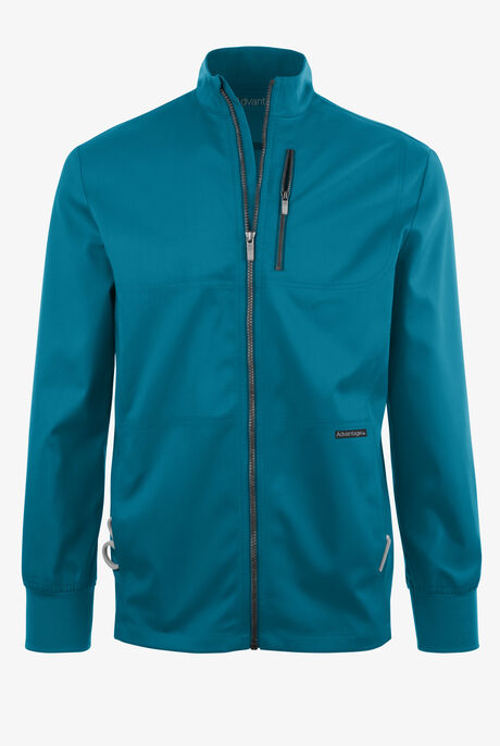 Advantage STRETCH Men's 4-Pocket Zip Front Warm-Up Scrub Jacket