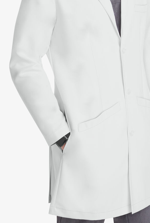 Healing Hands White Coat Professional Men's 39" 5-Pocket Lab Coat - White - 3