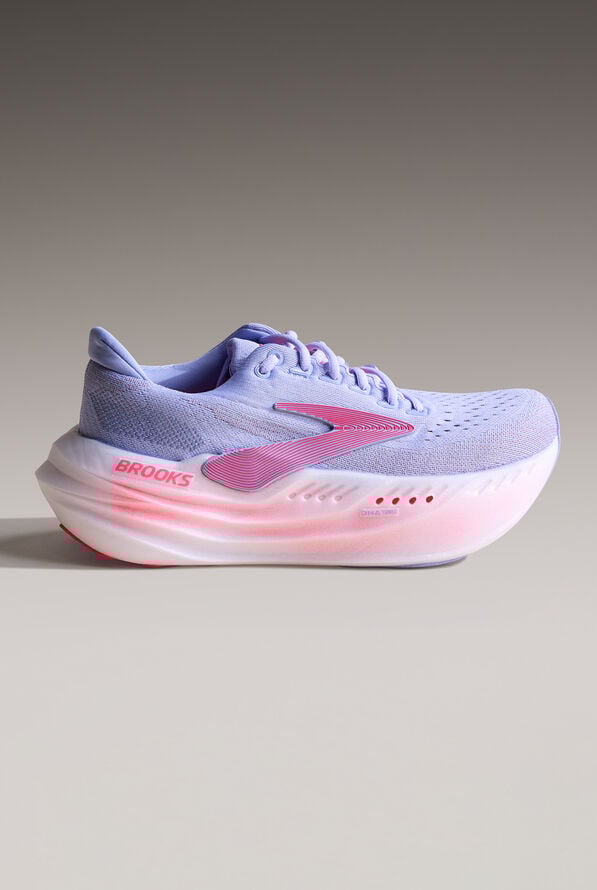 Brooks Women's Glycerin Max Blue Heron/Diva Pink/White Athletic Lace Up Nursing Shoes - null - 6