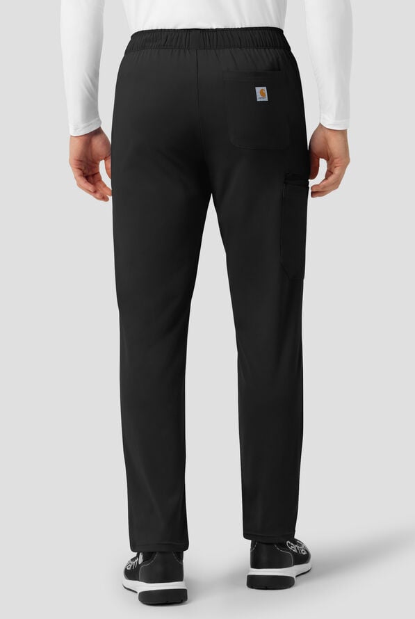 Carhartt Force&reg; Cross-Flex Knits Men's 6-Pocket STRETCH Tapered Leg Cargo Scrub Pants - Black - 2