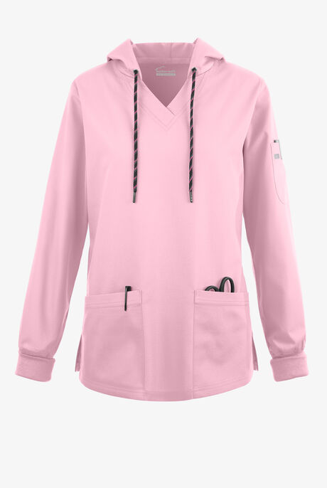 Sudadera médica manga larga Butter-Soft Originals con capucha y 5 bolsillos para mujer