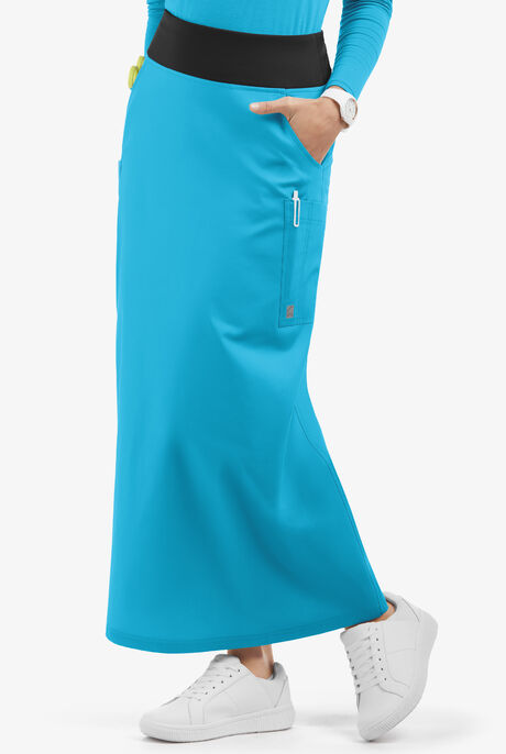 Butter-Soft STRETCH Women's 3-Pocket Ankle Length Scrub Skirt