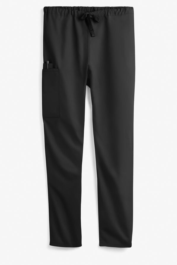 UA Best Buy Scrubs Unisex 3-Pocket Drawstring Pant - Black - 1