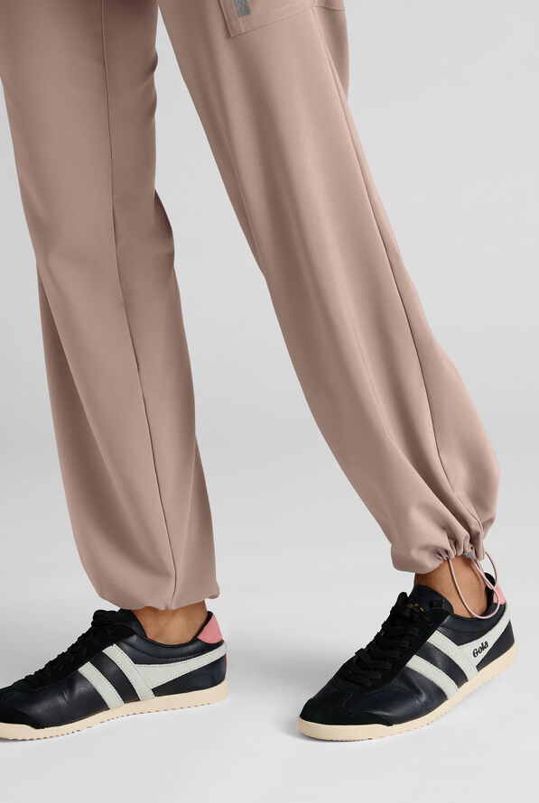 Easy STRETCH Ayo Women's 10-Pocket Cargo Scrub Pants - Petite - Mocha Meringue - 6