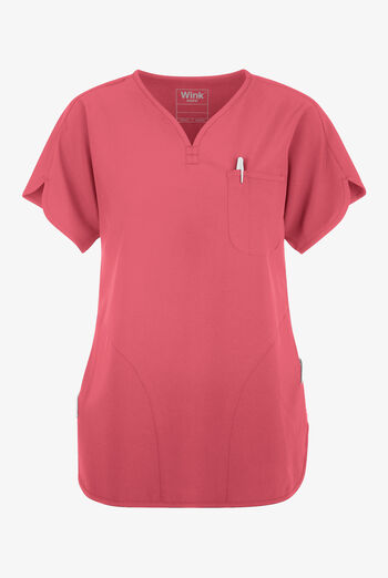 Wink Renew Women's 3-Pocket STRETCH Dolman Notch Sleeve Y-Neck Scrub Top