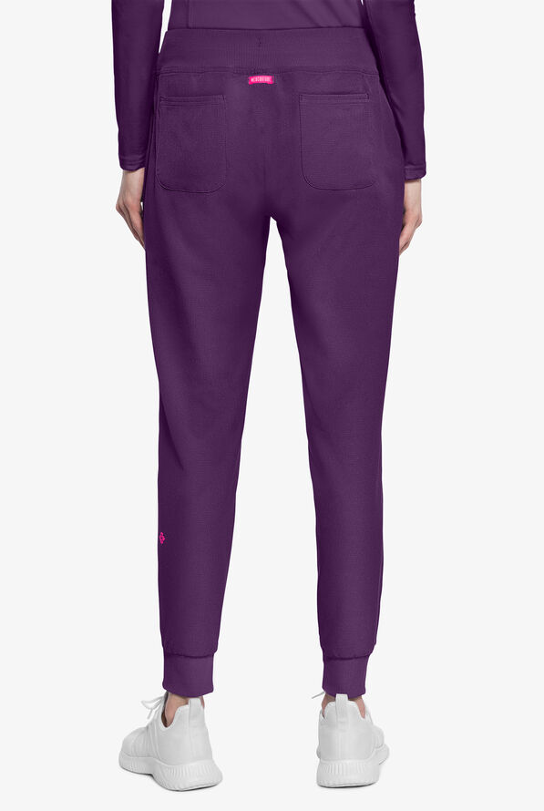 Med Couture Amp Women's 6-Pocket STRETCH Jogger Scrub Pant - Eggplant - 4