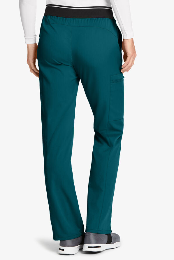 Grey's Anatomy by Barco Spandex STRETCH Kim Women's 3-Pocket Cargo Scrub Pants - Tall - Bahama Blue - 2