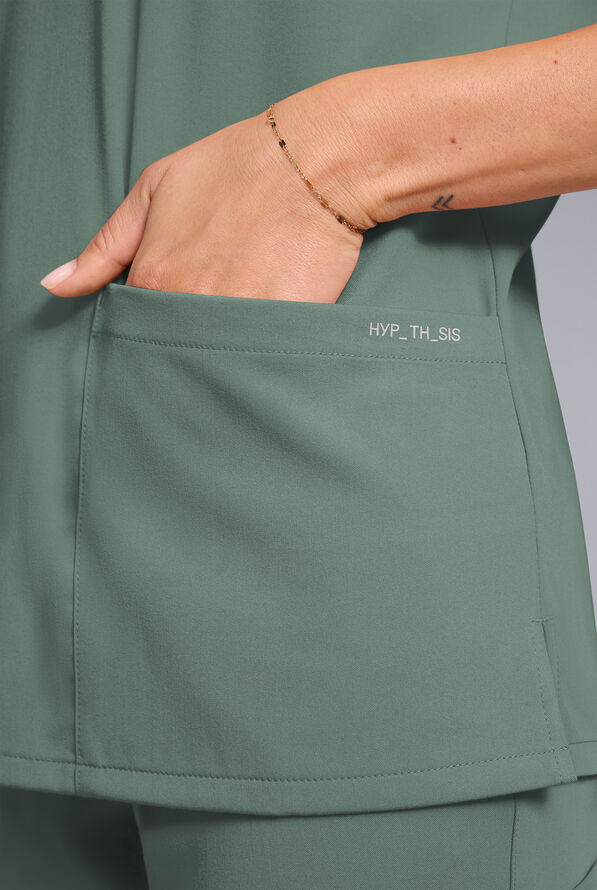 Hypothesis Women's Base 3 Pocket V-Neck Scrub Top - Olive - 5