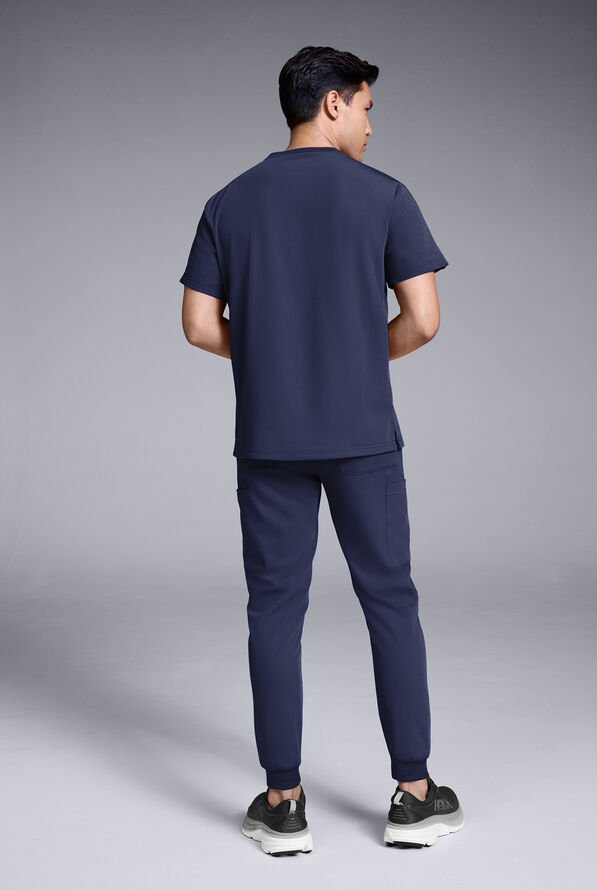 Hypothesis S-R Shift Ready Men's V-Neck & Jogger Scrub Set - Navy - 5
