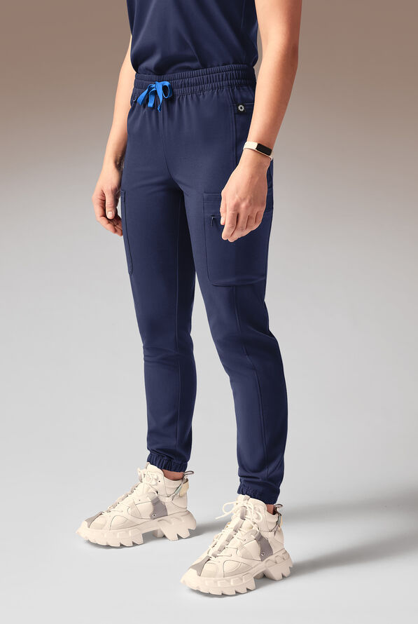 Pantal&oacute;n m&eacute;dico Hypothesis Cache estilo jogger con 6 bolsillos para mujer - Navy - 3