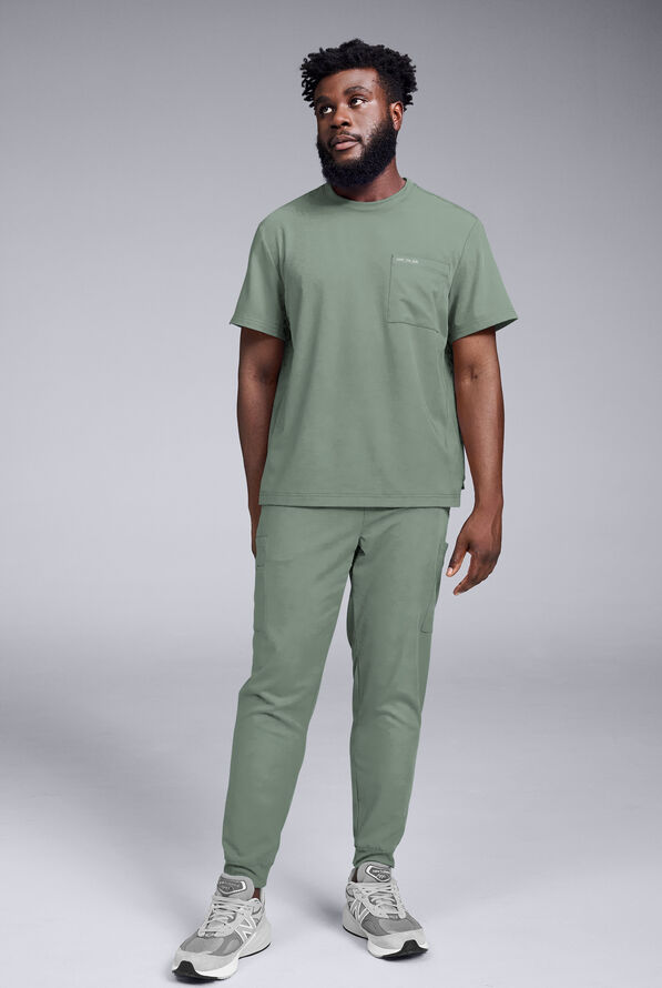 Hypothesis S-R Shift Ready Men's Crew Neck & Jogger Scrub Set - Mineral - 2