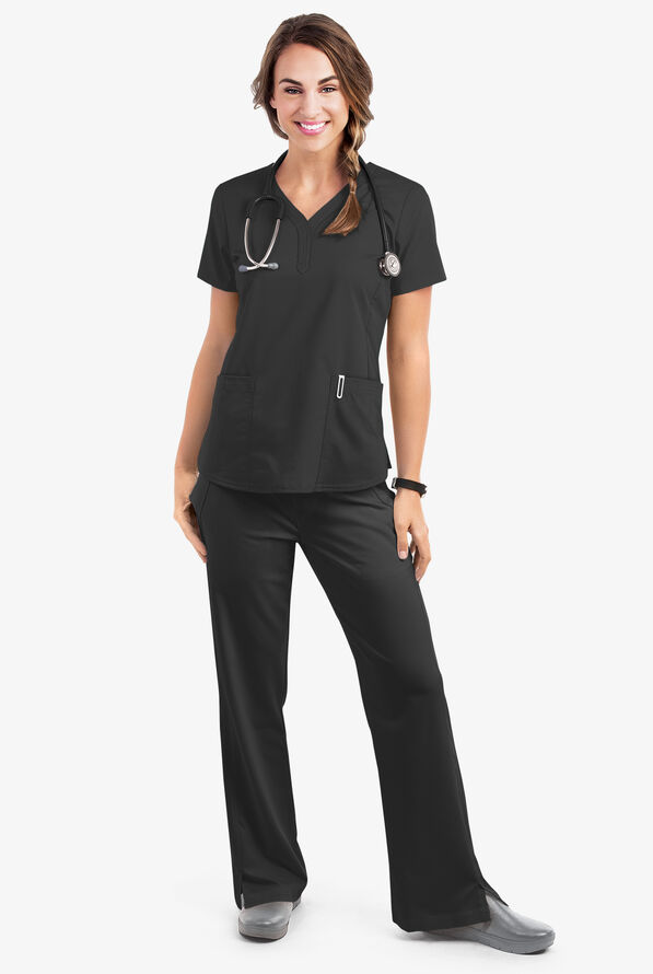 Pantalón médico Healing Hands Purple Label STRETCH Taylor petite con 2 bolsillos para mujer - Black - 2