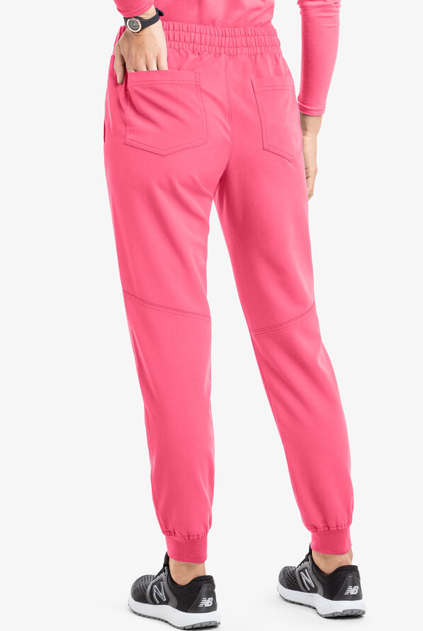 MOVEMENT by Butter-Soft Vega Women's 5-Pocket Flat Front Jogger STRETCH Scrub Pants - Tall - Rose Dusk - 4