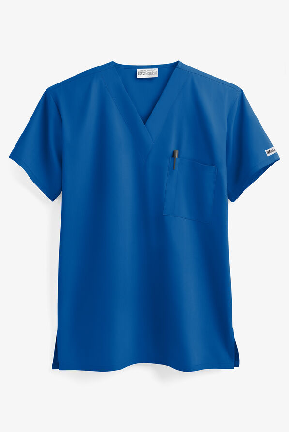 UA Best Buy Scrubs Unisex 1-Pocket V-Neck Top - Royal - 1