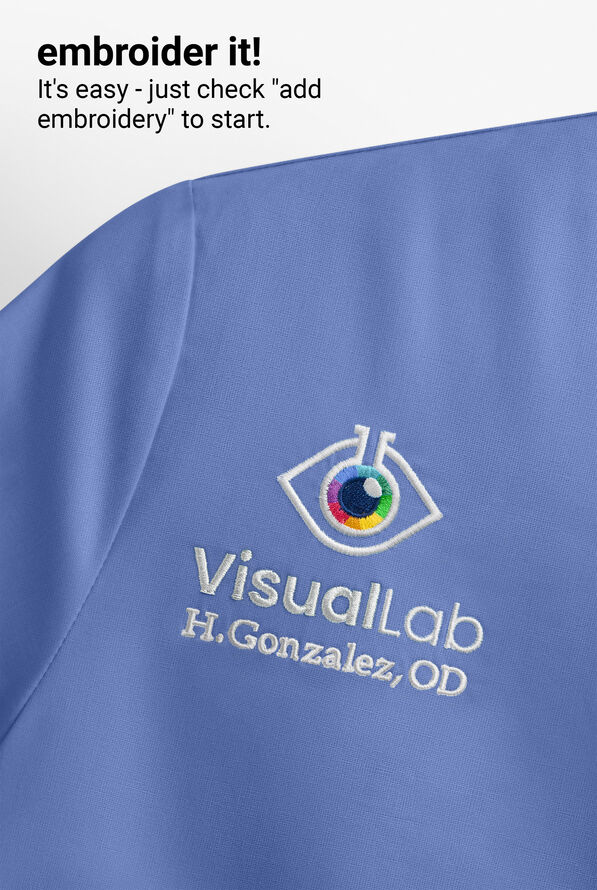 HH Works by Healing Hands Monica Women's 4-Pocket STRETCH V-Neck Scrub Top - Ceil Blue - 5