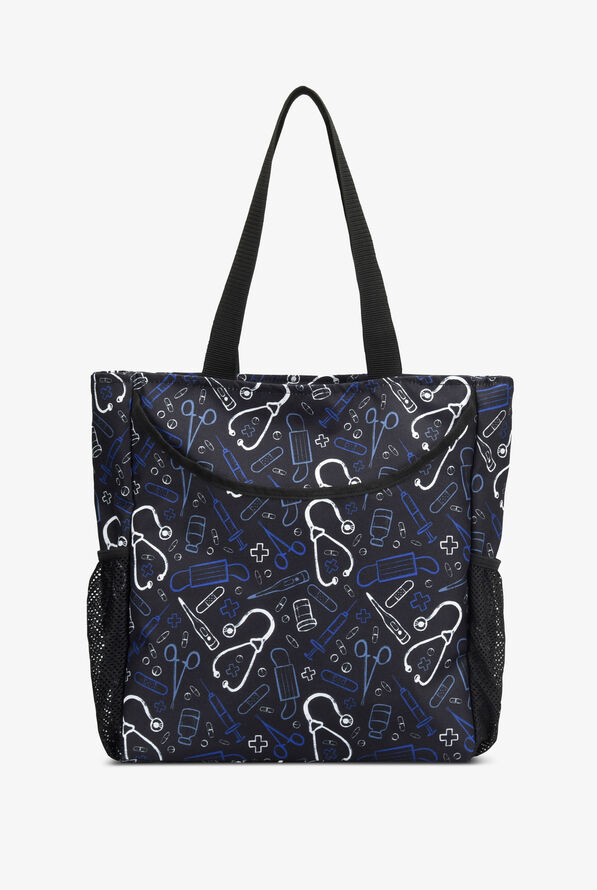 Nurse Mates Black Medical Print Day Tote Nursing Bag - null - 1