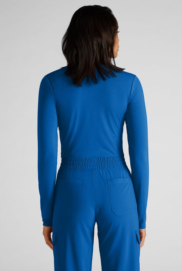 Easy STRETCH Cate Women's Long Sleeve Knit Underscrub - Royal - 4