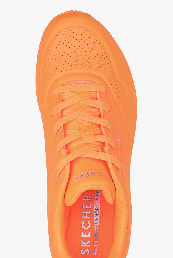 Skechers Street Women's UNO - NIGHT SHADES Neon Orange Athletic Lace Up Nursing Shoes - null - 2
