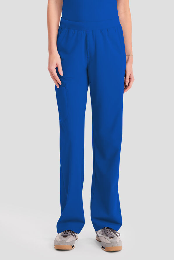 Infinity PURSUIT Women's 4-Pocket STRETCH Straight Leg Scrub Pant - Royal - 1