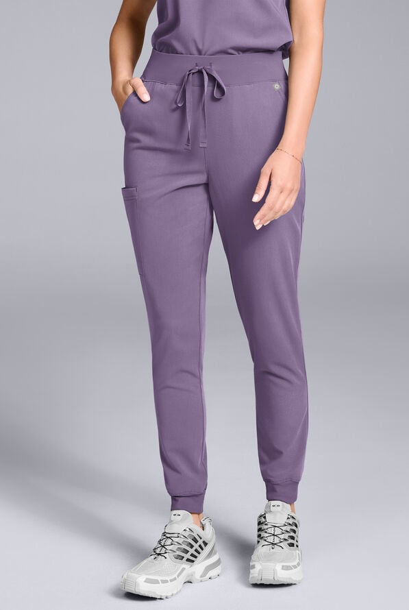 Hypothesis Women's Base 6-Pocket Jogger Scrub Pant - Purple Dusk - 1