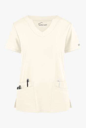 Butter-Soft Core Women's 4-Pocket Scallop Neck Scrub Top