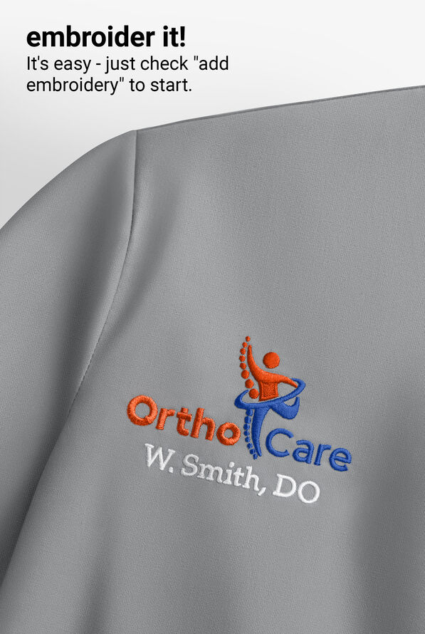 Camisa m&eacute;dica Cherokee Infinity con 2 bolsillos y paneles laterales de tejido para hombre  - Grey - 4